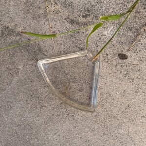 Clear Glass Corner Dish - Wedge Shaped Accent Plate